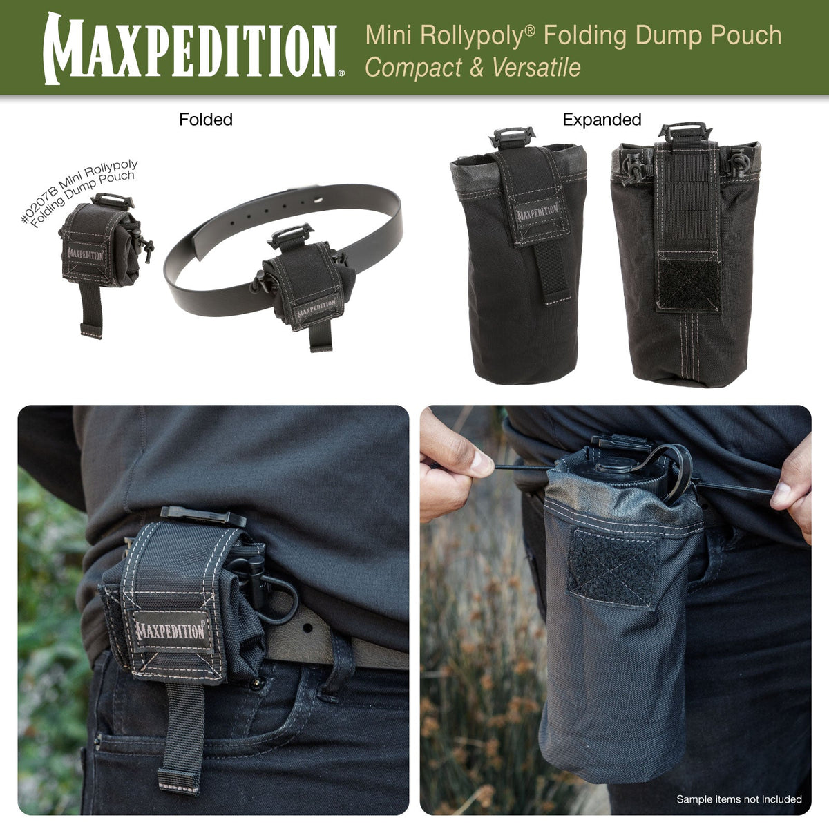 Maxpedition Mini ROLLYPOLY Khaki Dump Pouch