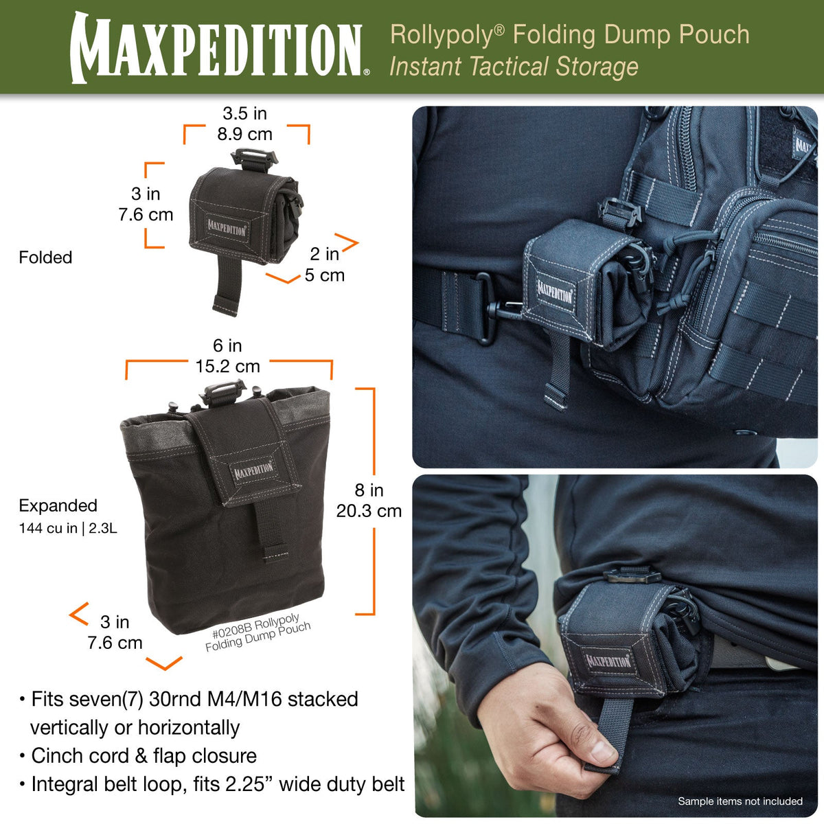 Maxpedition ROLLYPOLY Khaki Folding Dump Pouch