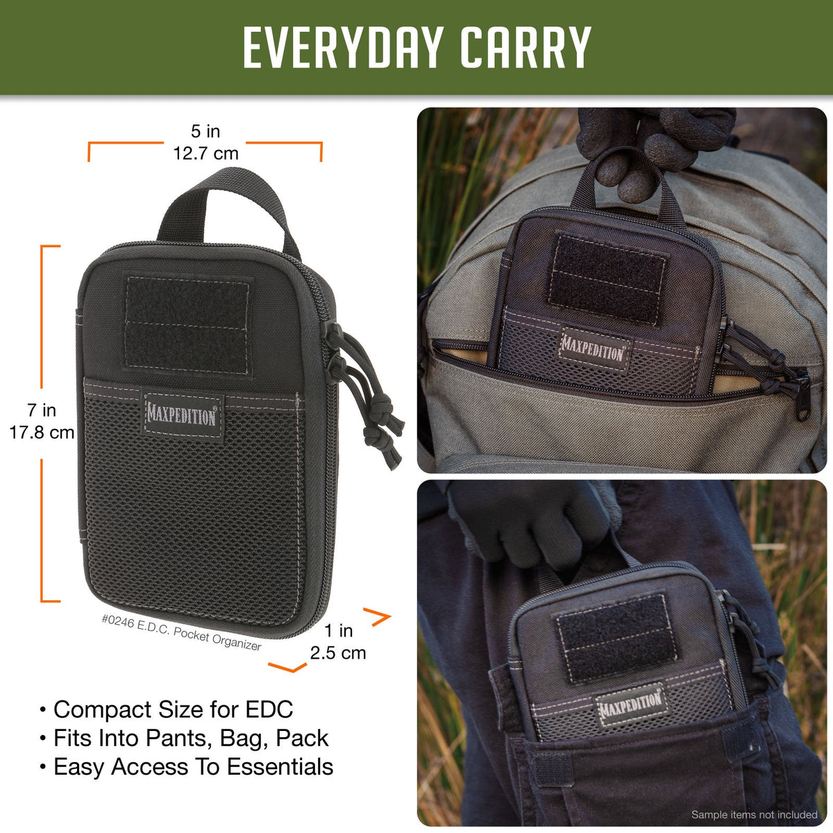 Maxpedition E.D.C. Black Pocket Organiser