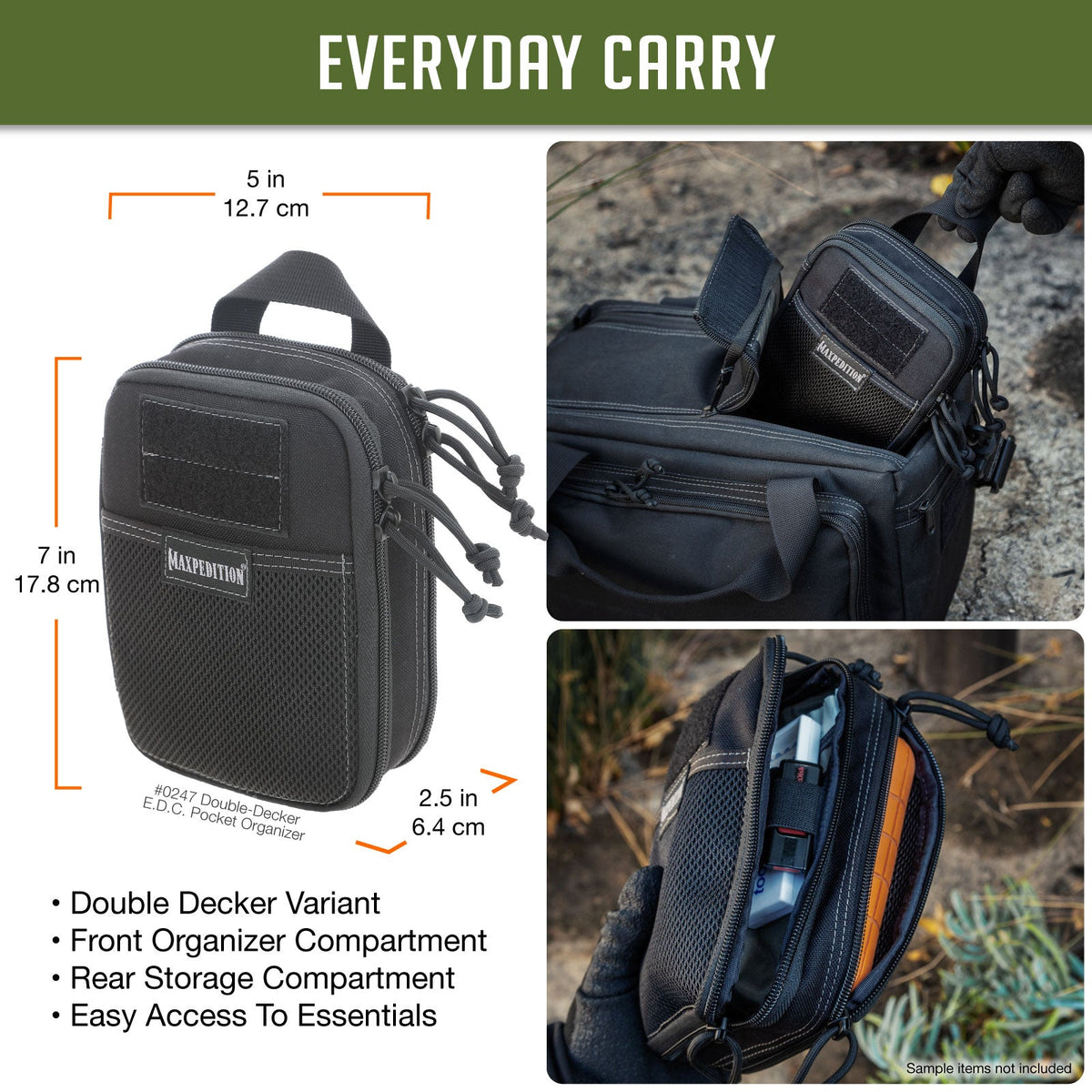Maxpedition Double-Decker E.D.C. Wolf Grey Pocket Organiser