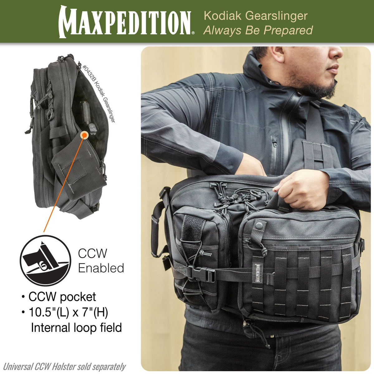 Maxpedition Kodiak Wolf Grey Gearslinger