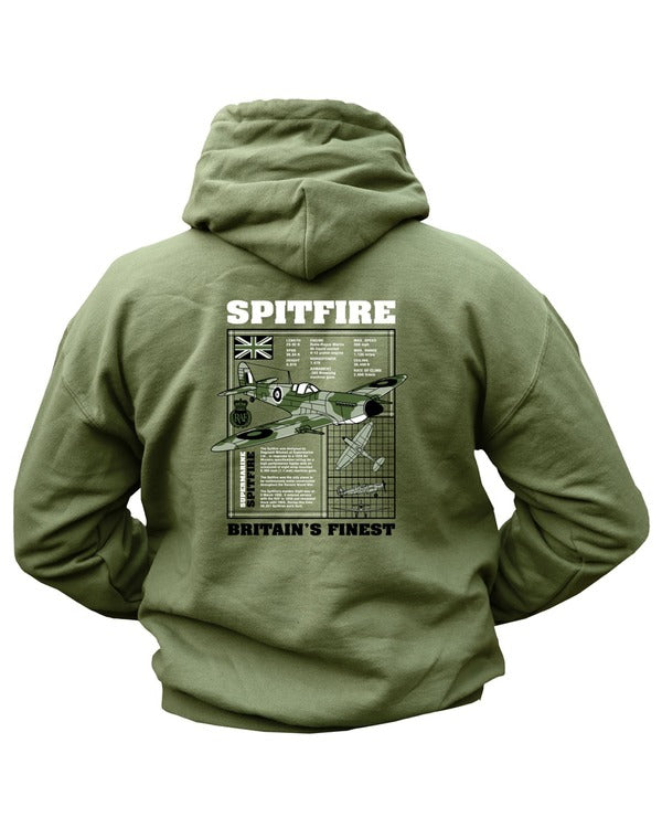 Kombat UK Spitfire Hoodie - Olive Green