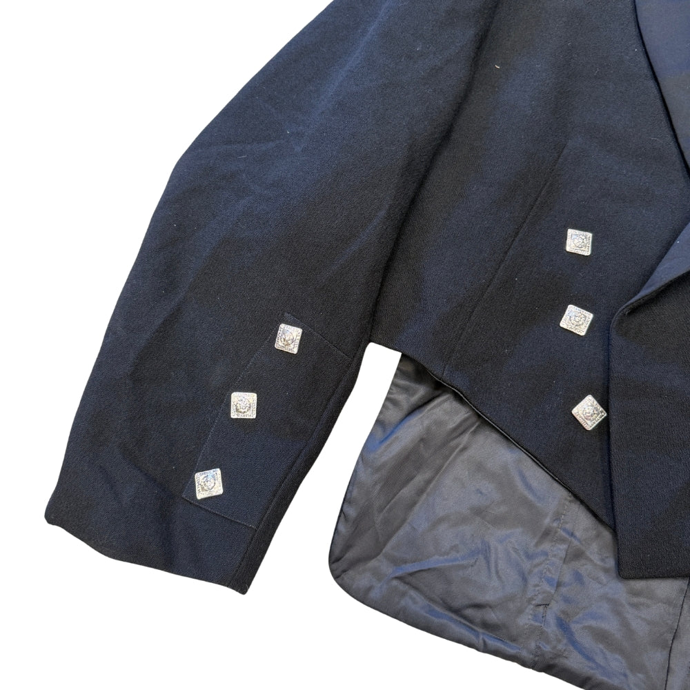 British Military Scottish Prince Charlie Black Kilt Jacket