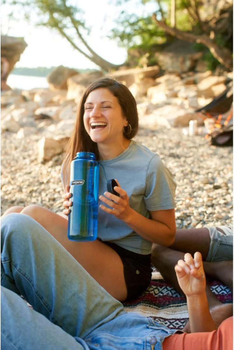 Nalgene 50oz / 1.5L Sustain Wide Mouth Bottle - Slate Blue