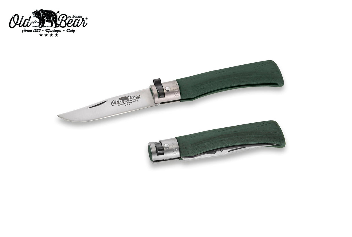 Antonini Old Bear Full Colour Small Green Folding Knife