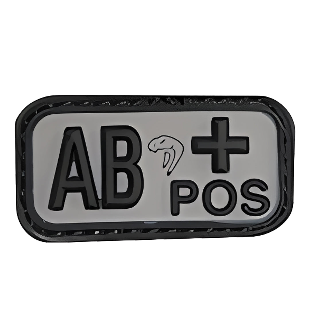 Viper Ab Positive Black Blood Group Patch
