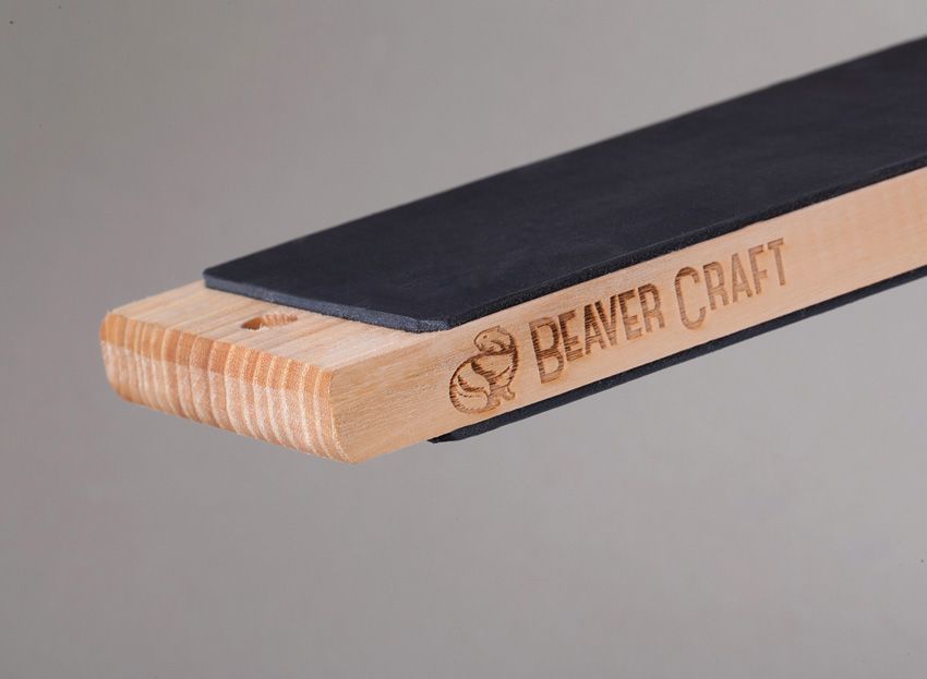 Beavercraft 15" Double Sided Leather Strop with Compound