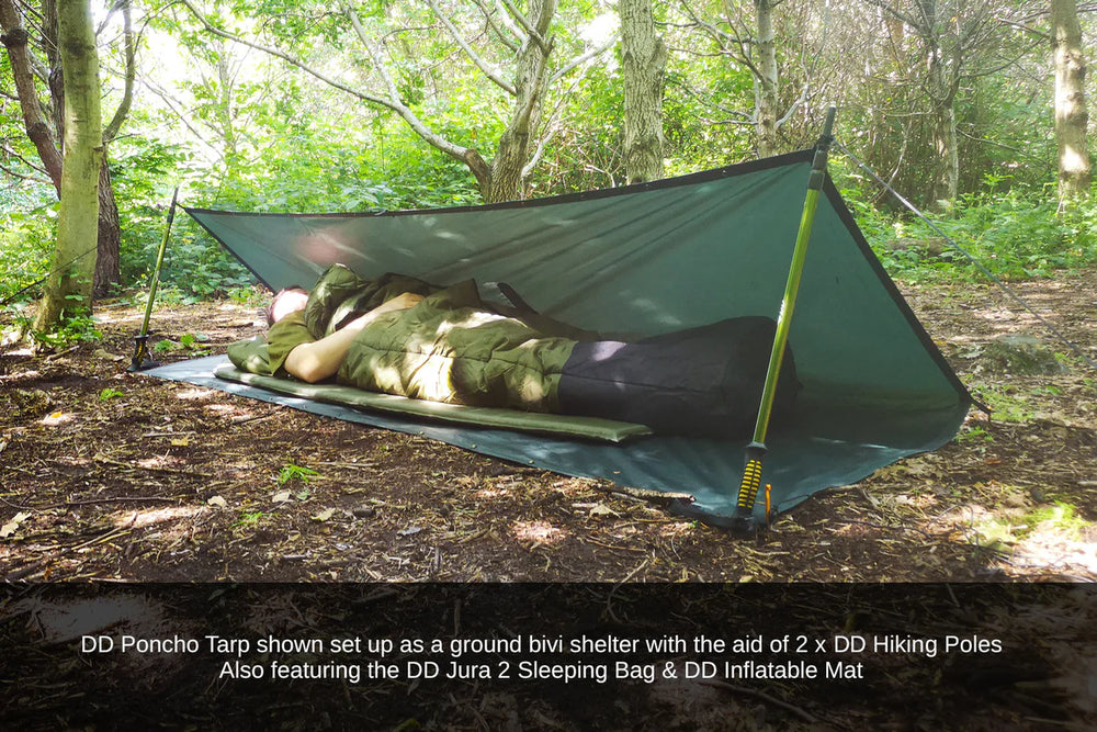 DD Hammocks Poncho Tarp - Olive Green