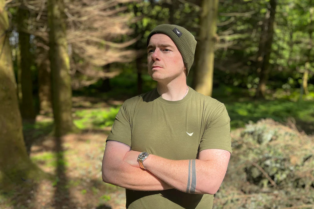 DD Hammocks Men's Icon T-Shirt - Athletic Fit - Dark Olive Green