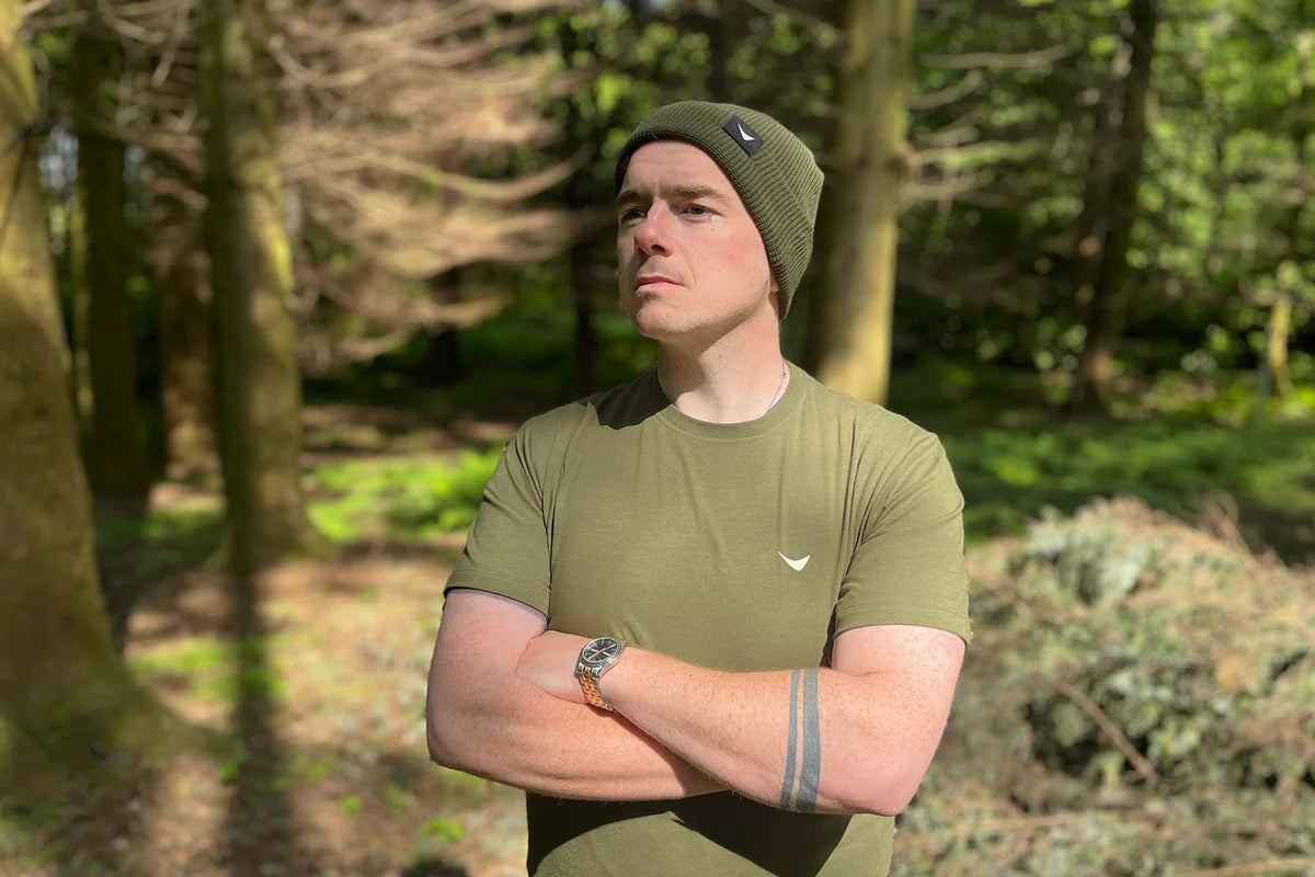 DD Hammocks Men's Icon T-Shirt - Athletic Fit - Dark Olive Green