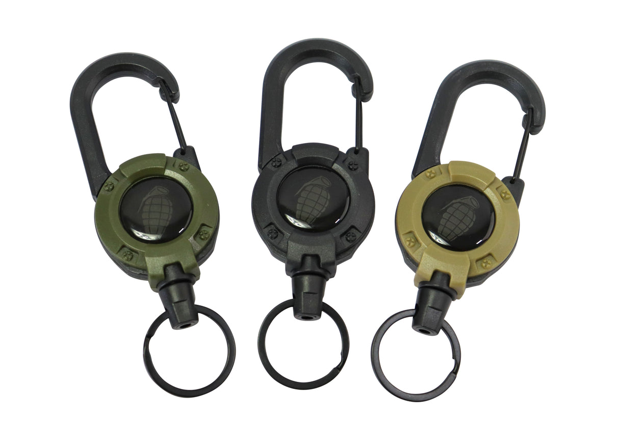 Kombat UK Heavy Duty Retractable Carabiner - Coyote