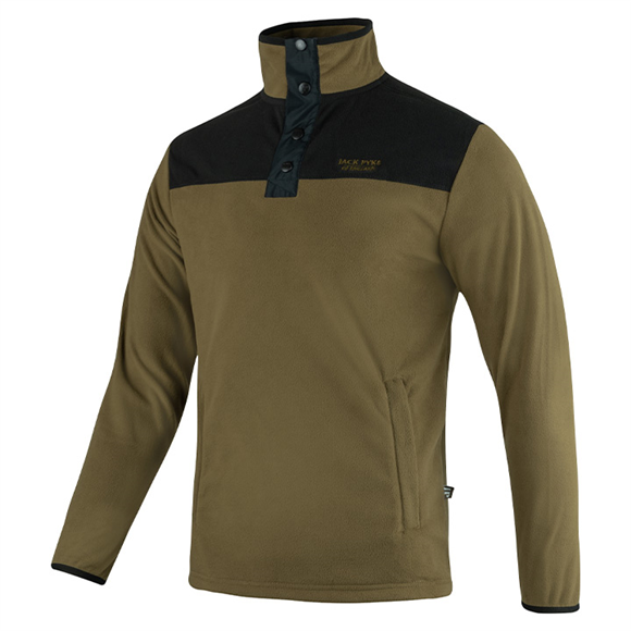 Jack Pyke Snap Neck Fleece Top - Dark Mustard