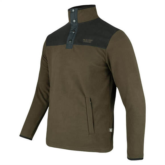 Jack Pyke Snap Neck Fleece Top - Dark Olive