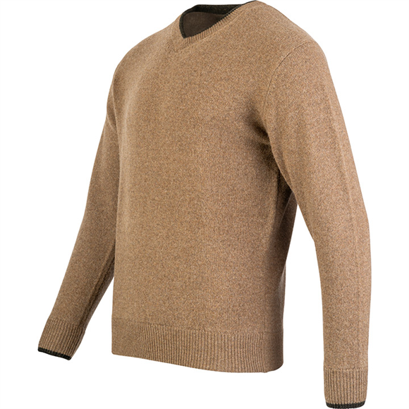 Jack Pyke Ashcombe 100% Lambswool V-Neck - Barley