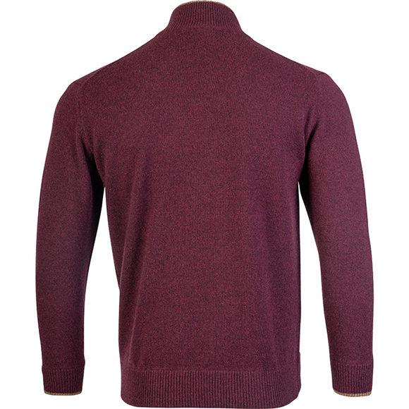 Jack Pyke Ashcombe 100% Lambswool Zipknit - Plum