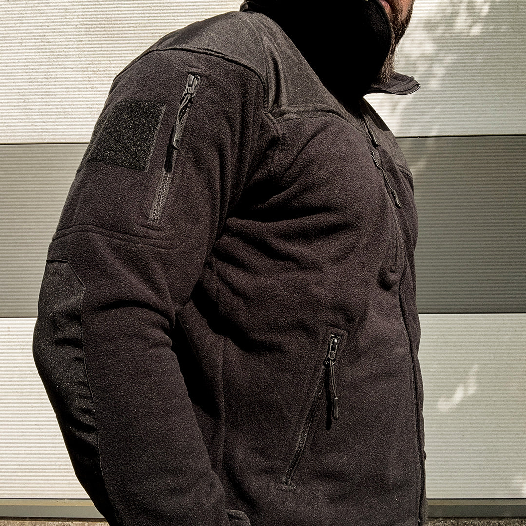 Kombat UK Defender Tactical Fleece Jacket in Black