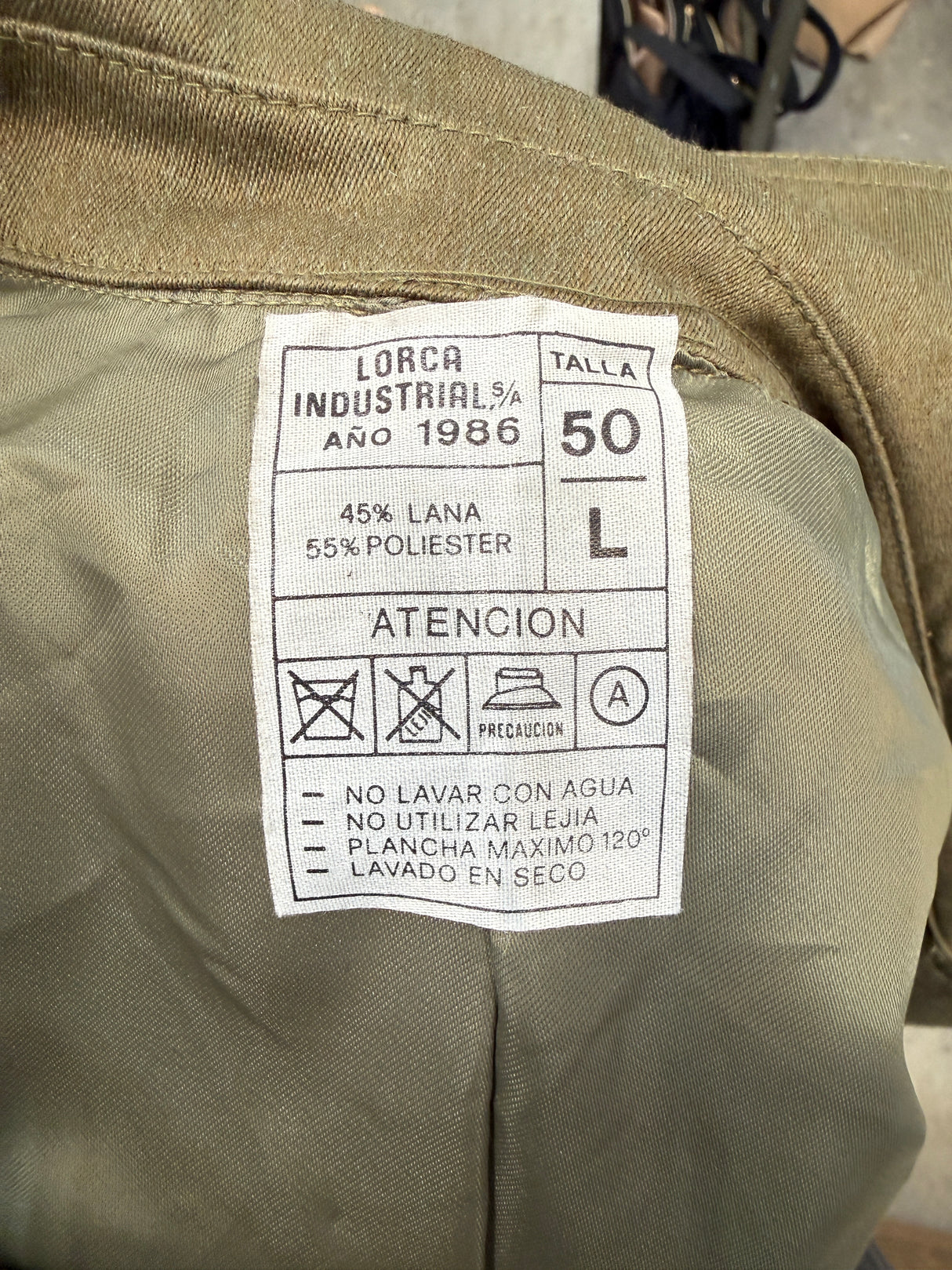 Spanish Military Lorca Industrial Men's Khaki Jacket