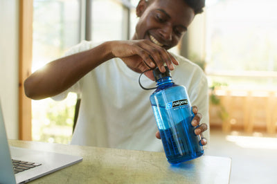 Nalgene 32oz / 1L Sustain Narrow Mouth Bottle - Slate Blue