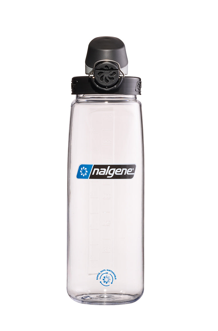 Nalgene 24oz / 0.7L Sustain Otf Bottle - Clear, Black Cap