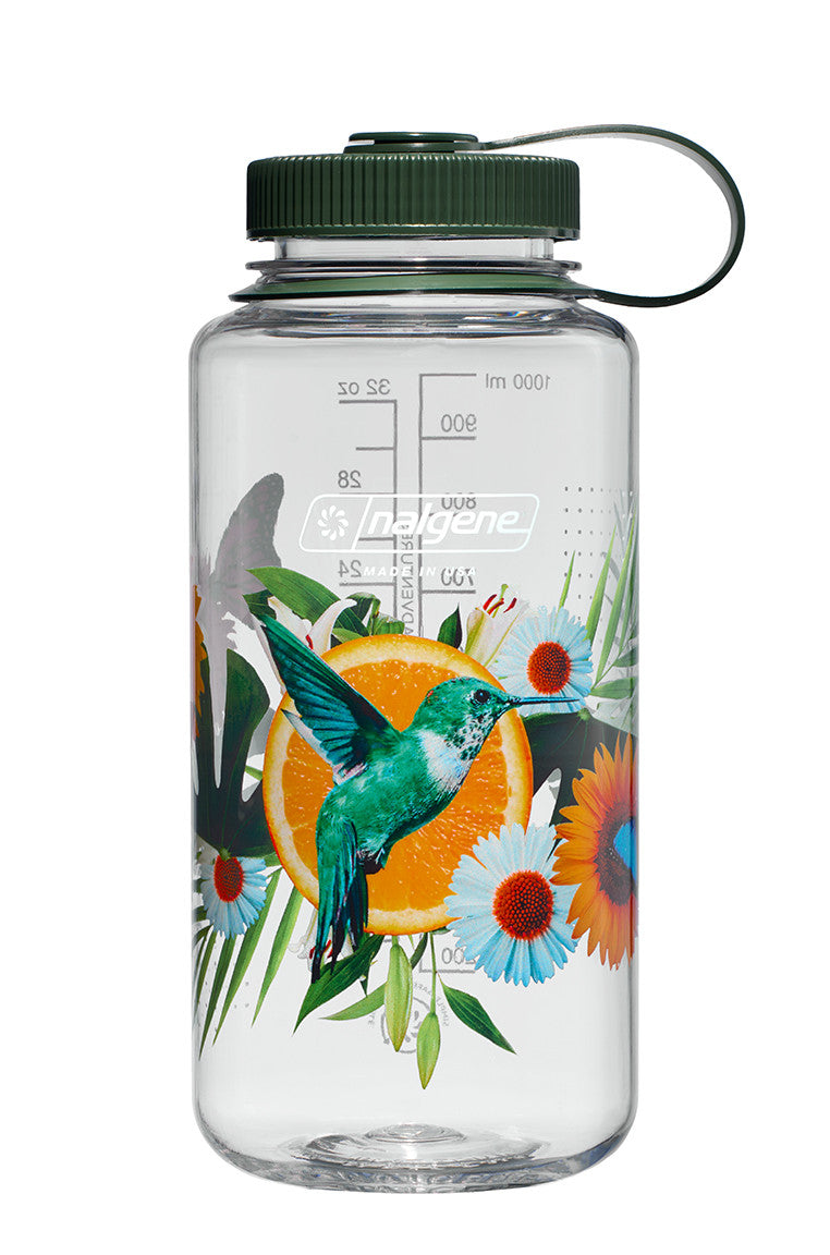 Nalgene 32oz / 1L Sustain Wide Mouth Bottle -Citrus Humming Bird