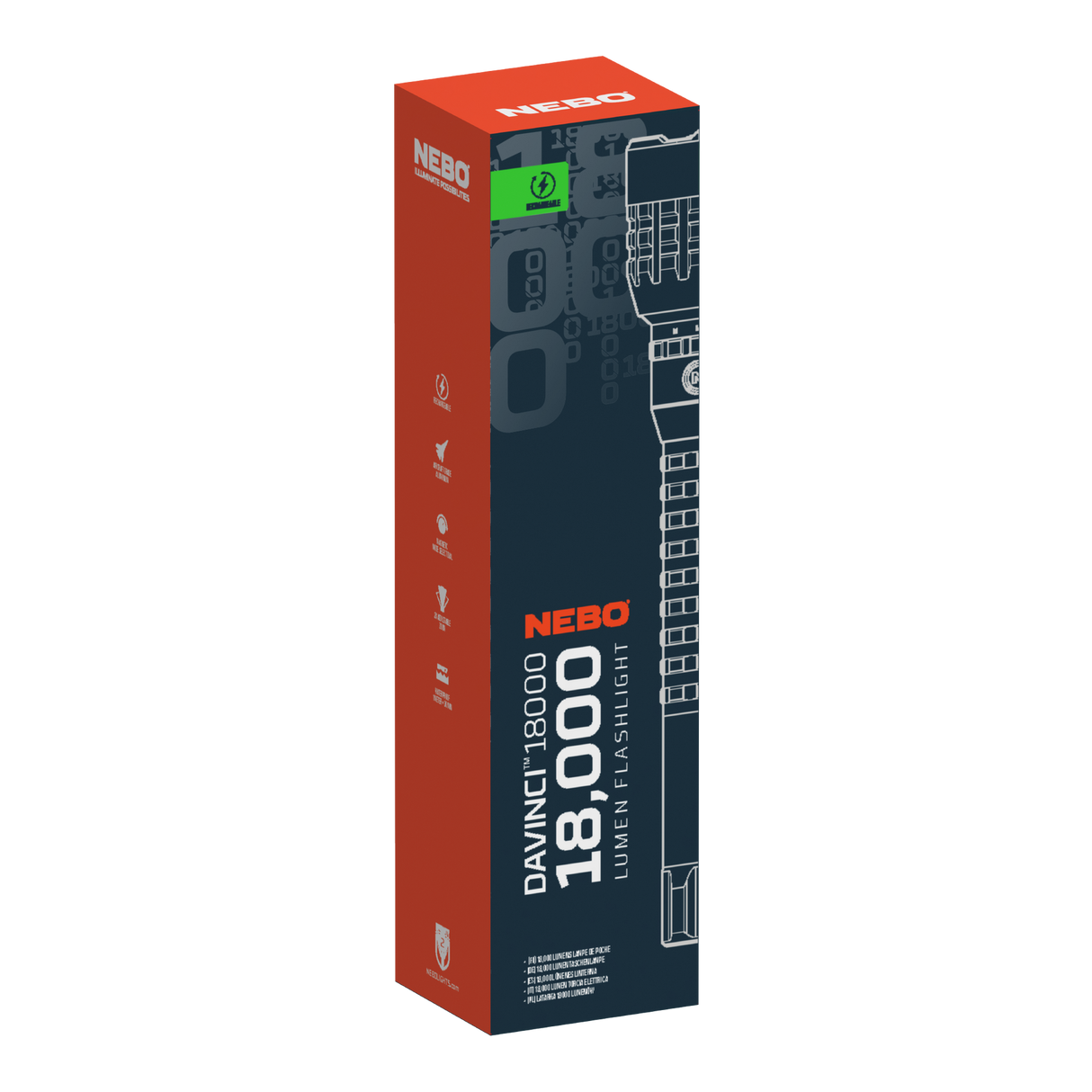 Nebo DaVinci 18000 Lumen High-Powered Flashlight