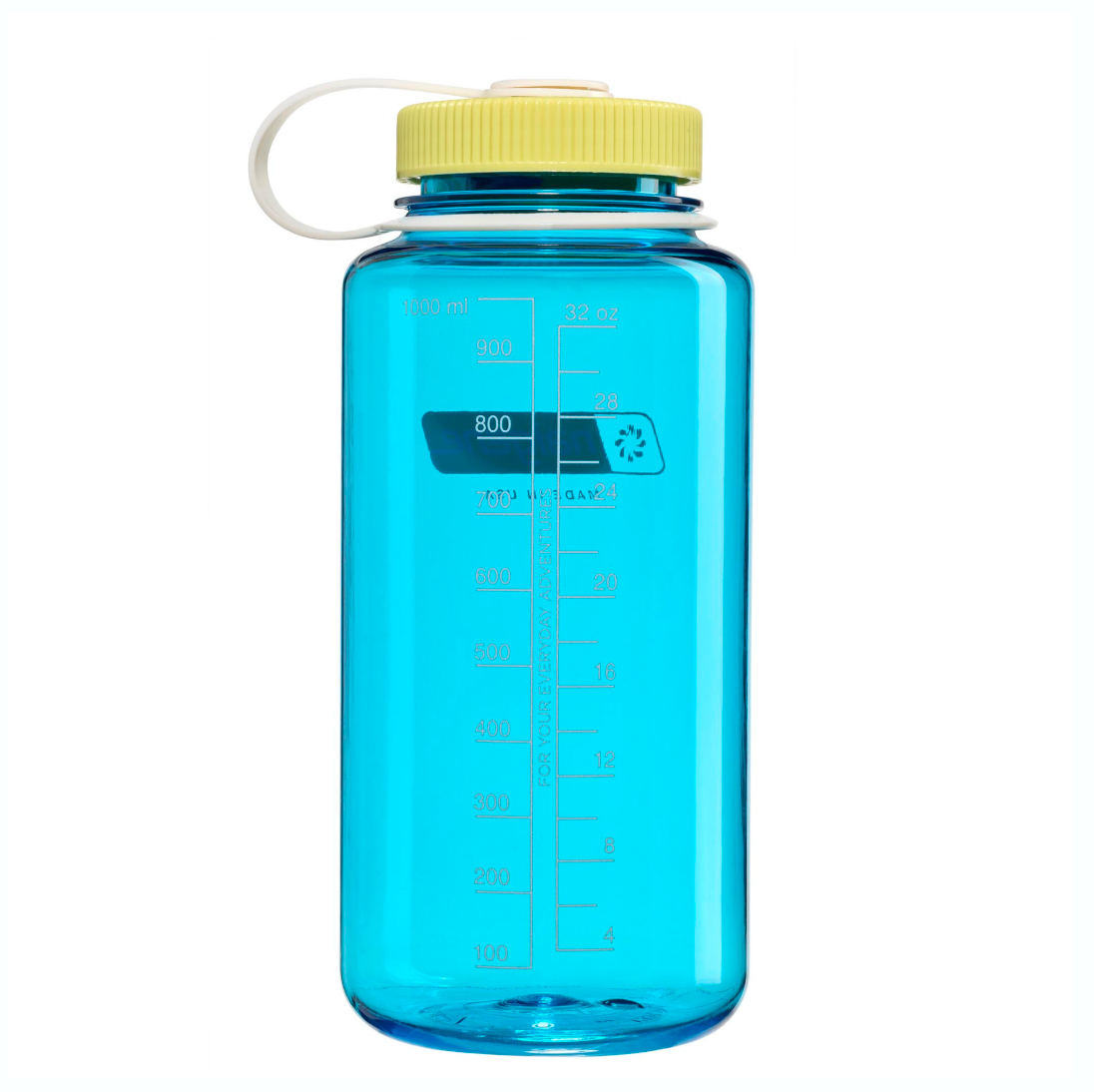 Nalgene 32oz / 1L Tritan Sustain Wide Mouth Bottle Blue Atoll - Endive Cap