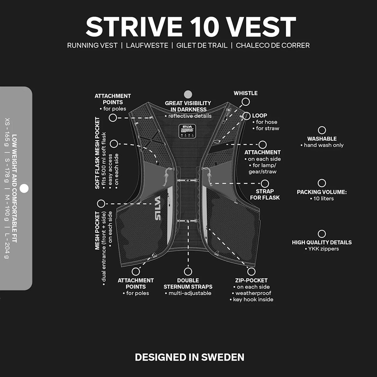Silva Strive 10L Running Vest Black Small