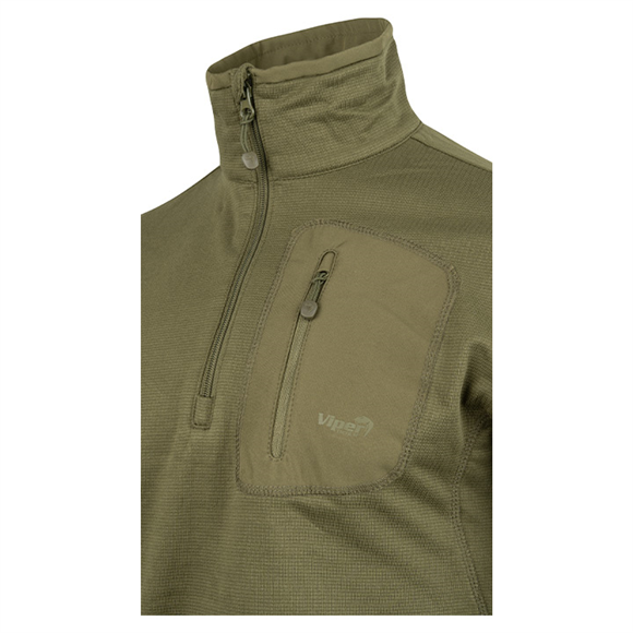 Viper Technical Mid Layer Fleece Top - Green