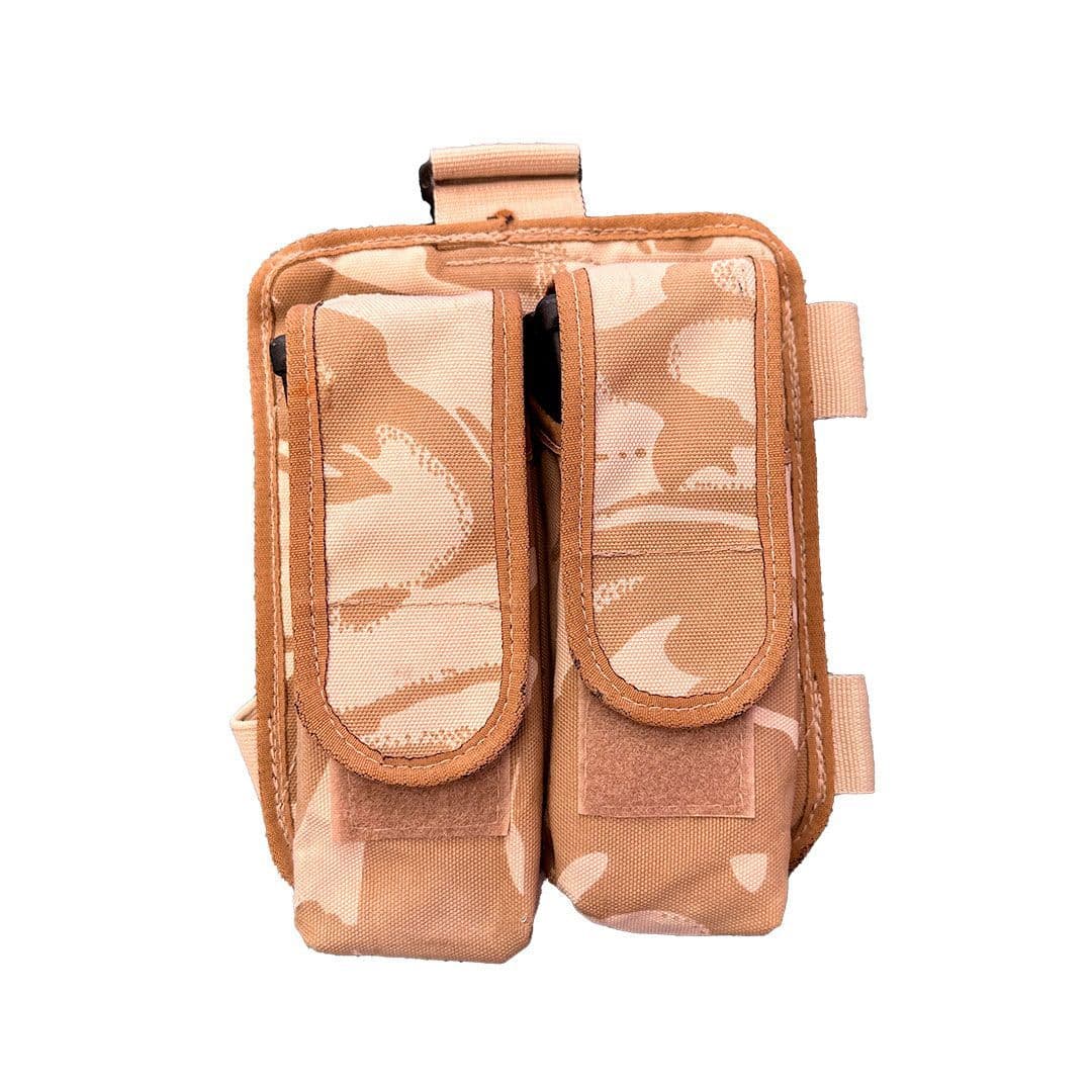 British Military Desert DPM Drop Leg 5.56 Double Mag Ammo Pouch