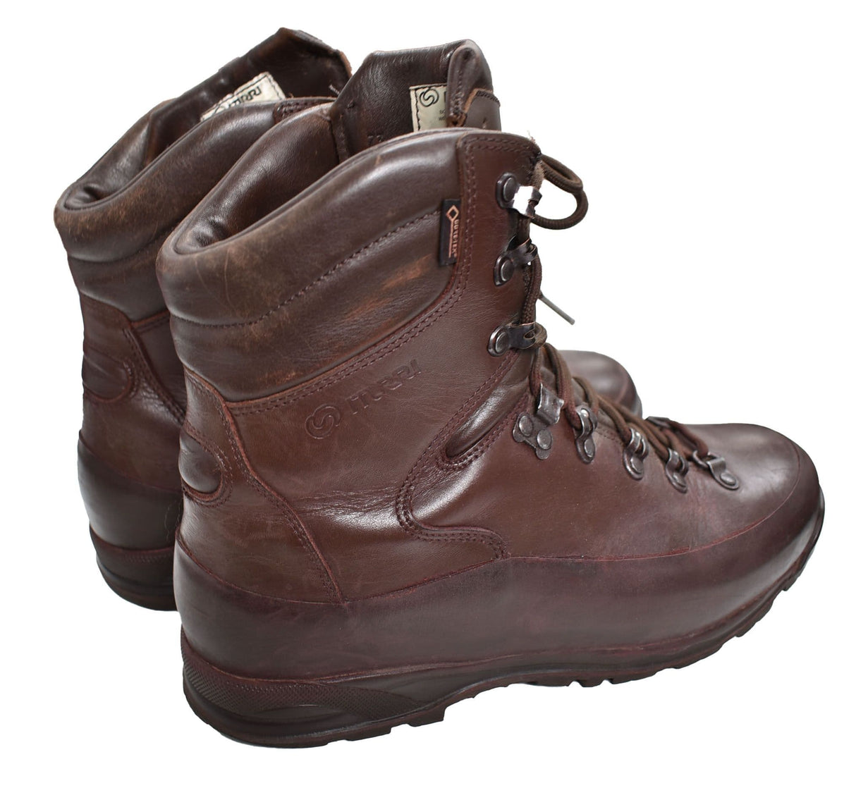 British Military Iturri Cold Wet Weather Brown Leather Combat Boots
