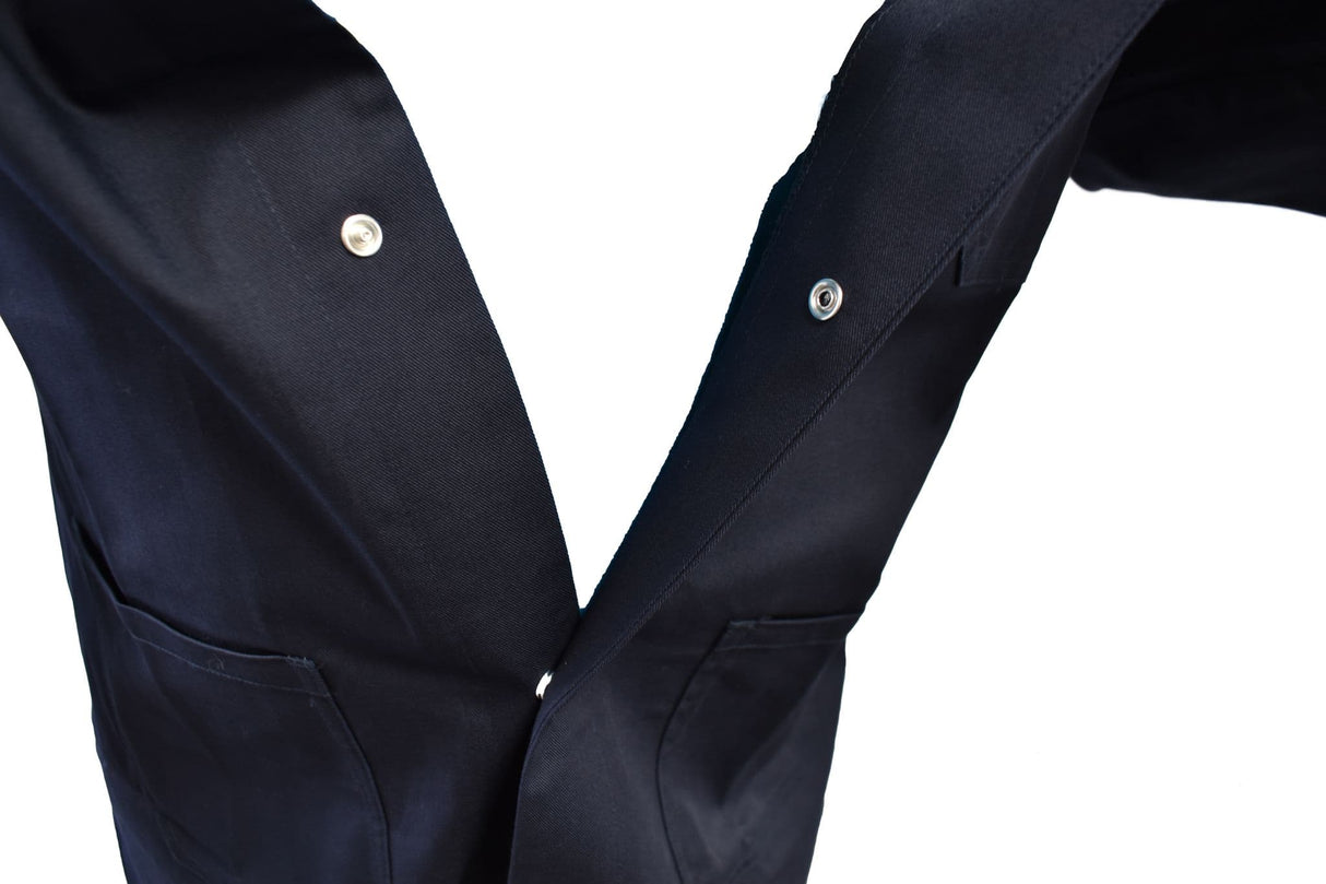 British Military Surplus Men's Long Coat Overall Jacket - Navy Blue