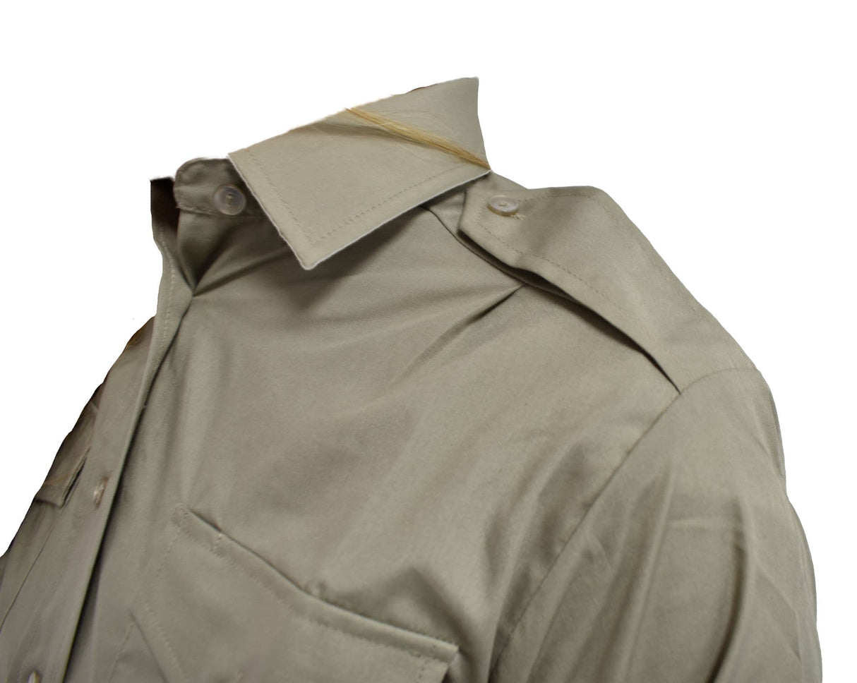 British Military Surplus Women's Long Sleeve Shirt - Stone Brown