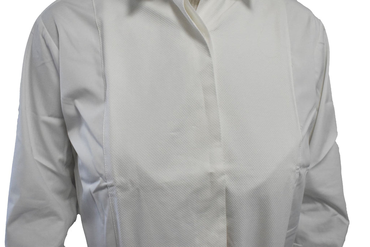 British Military Surplus Women's Marcella Front Long Sleeve Shirt- White