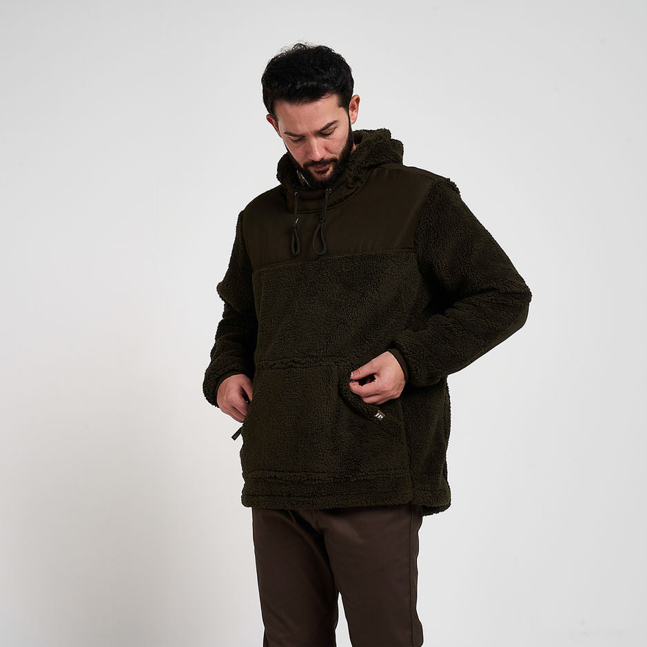 Jack Pyke Sherpa Fleece Hoodie Gen 2 - Dark Olive