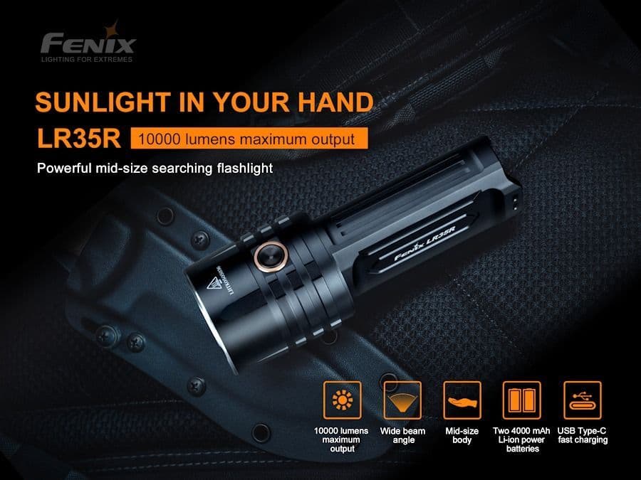 Fenix LR35R 10,000 Lumen Searchlight Torch
