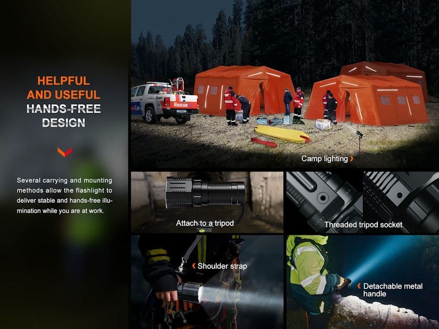 Fenix LR60R 21,000 Lumen Rechargeable Searchlight Torch