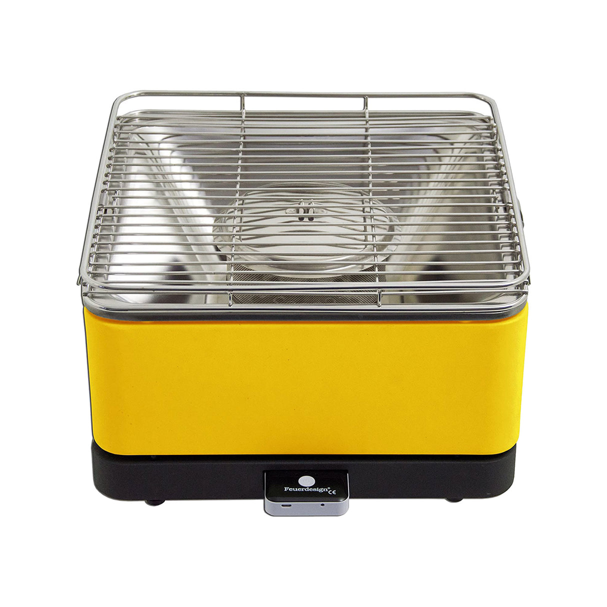 Feuerdesign Teide Smokeless Charcoal BBQ & Tongs - Yellow