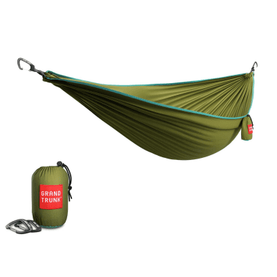 Grand Trunk Tech Double Camping Hammock - Green & Aqua