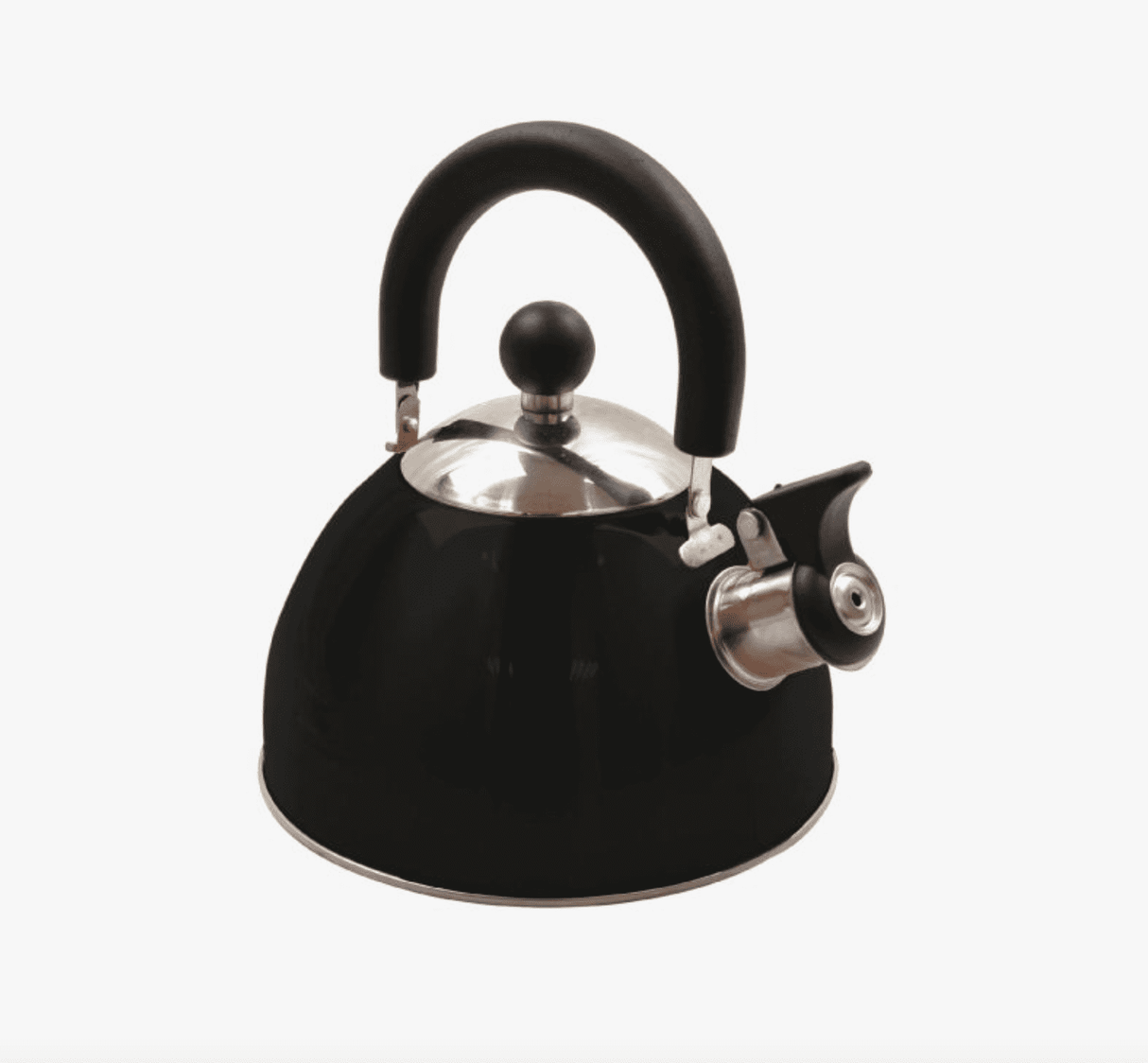 Highlander Deluxe Whistling Camping Kettle 2L - Black