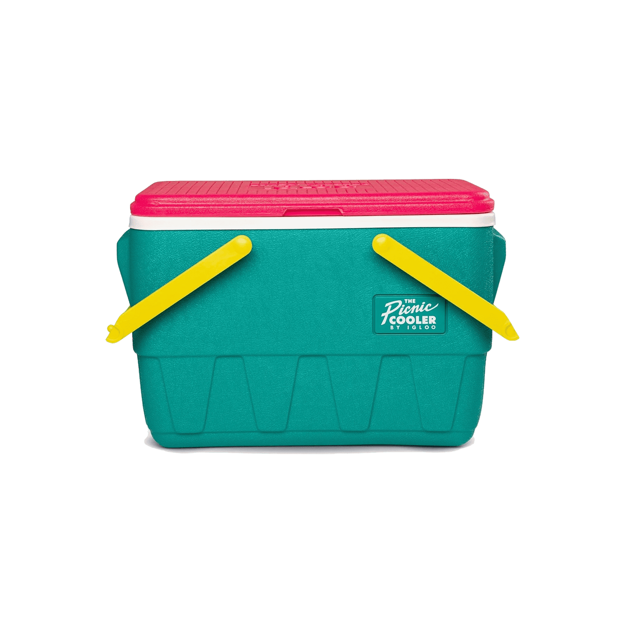 Igloo Retro 25Qt / 23L Picnic Cooler - Dark Jade / Bold Magenta / Livewire Yellow