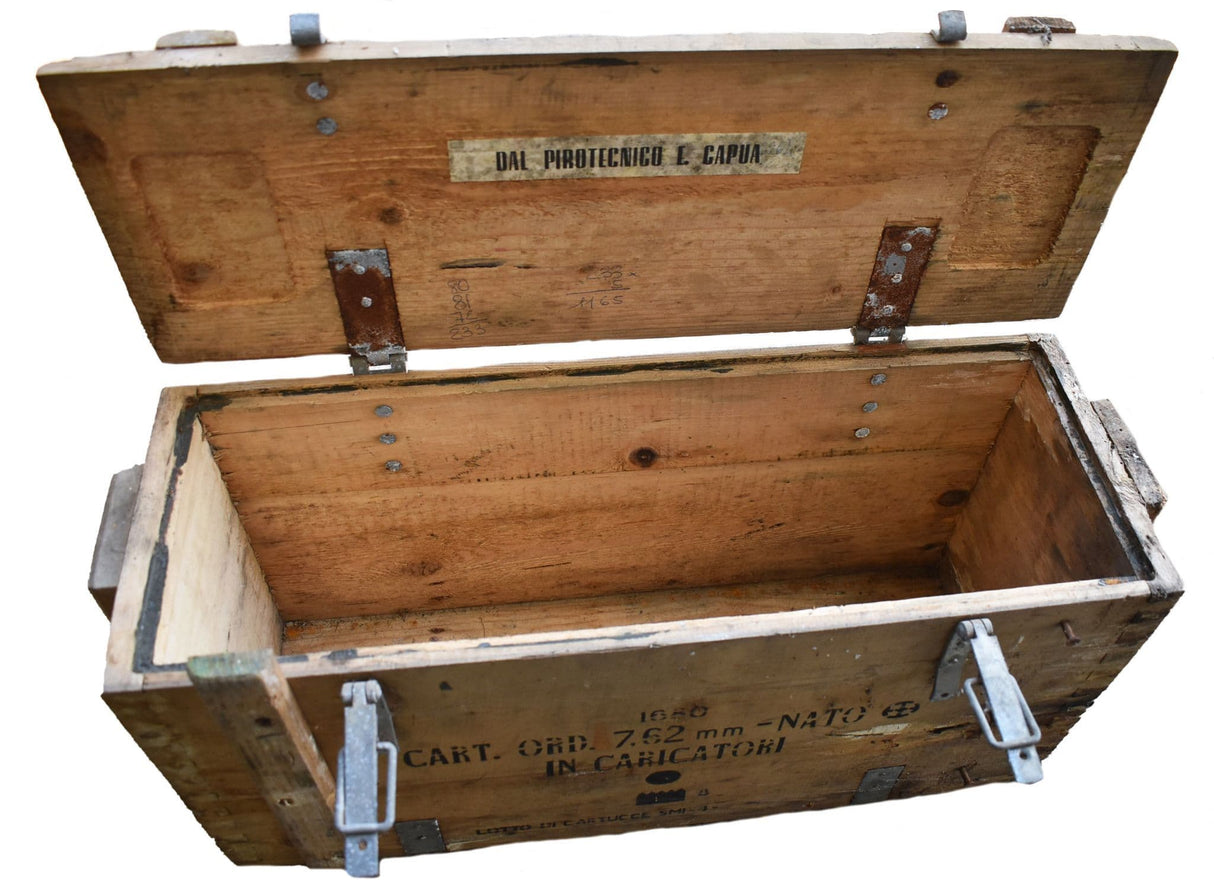 Italian Military Wooden Vintage Ammo Boxes
