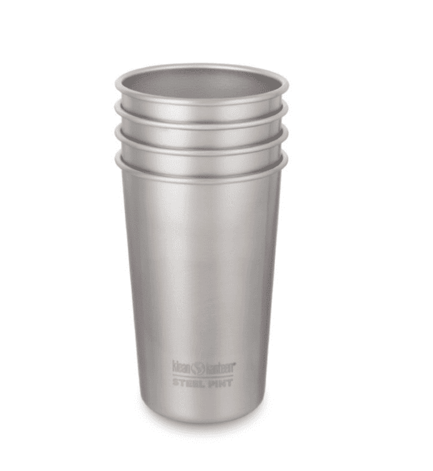 Klean Kanteen Steel Cup 473ml - 4 Pack- Brushed Stainless