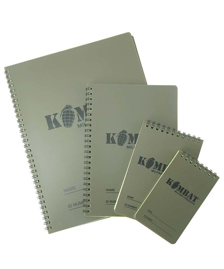Kombat UK A4 Waterproof Notebook with Grid Lines