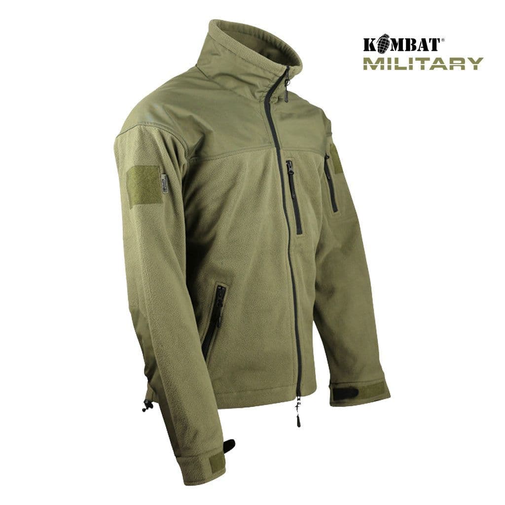 Kombat UK Defender Tactical Fleece Jacket in Olive Green