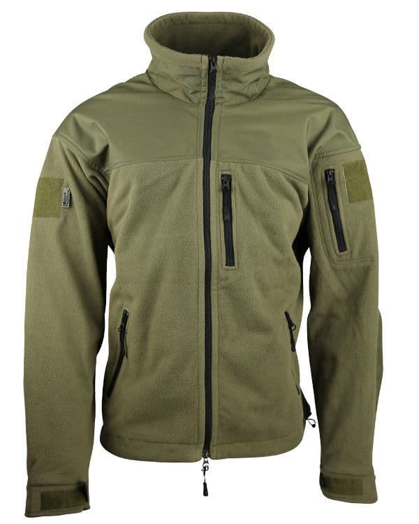 Kombat UK Defender Tactical Fleece Jacket in Olive Green