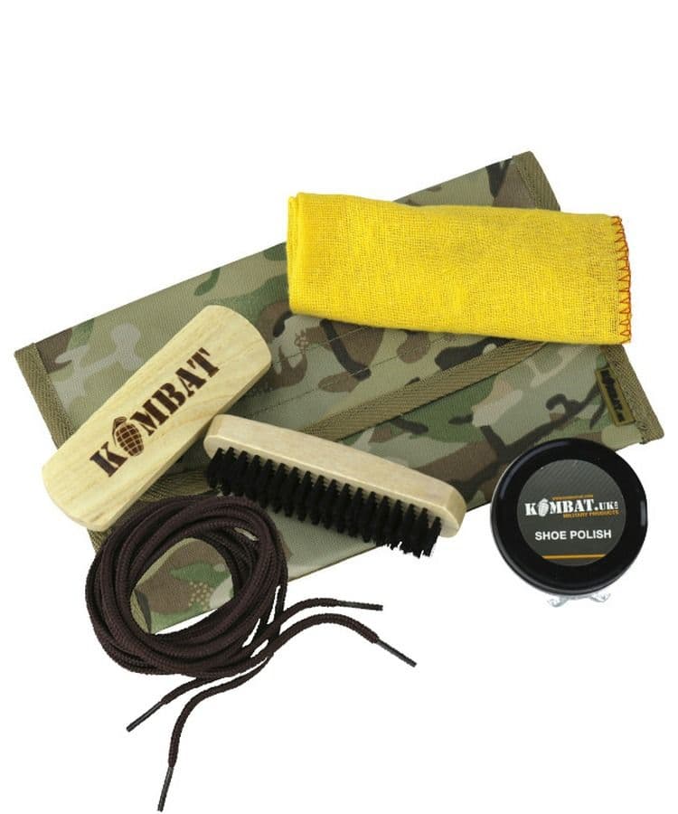 Kombat UK Military Boot Care Kit - Brown Polish / Laces - BTP