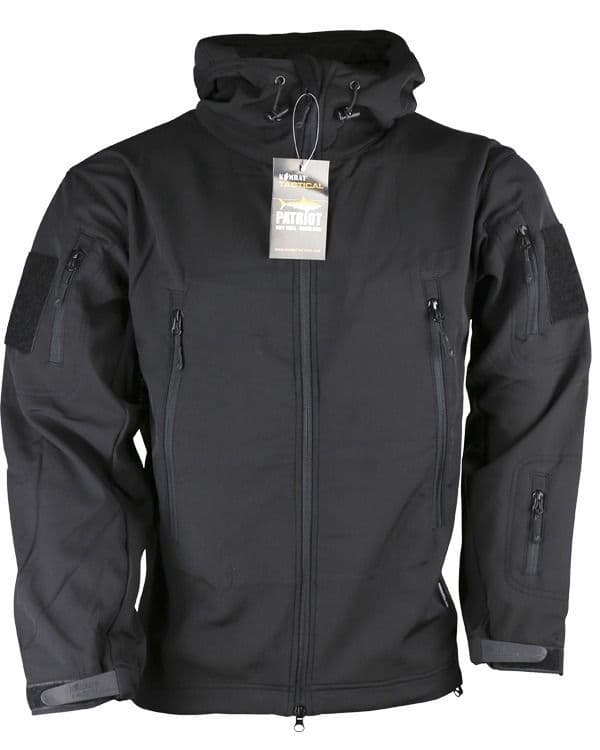 Kombat UK Patriot Tactical Soft Shell Jacket in Black