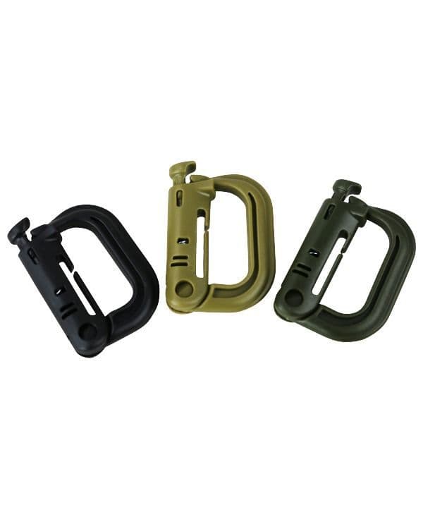 Kombat UK Rapid Locks ABS Carabiners - Olive Green