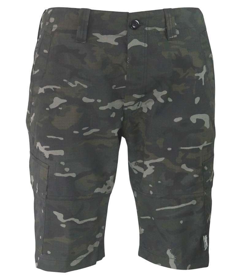 Kombat UK Recon Cargo Shorts in BTP Black Camo