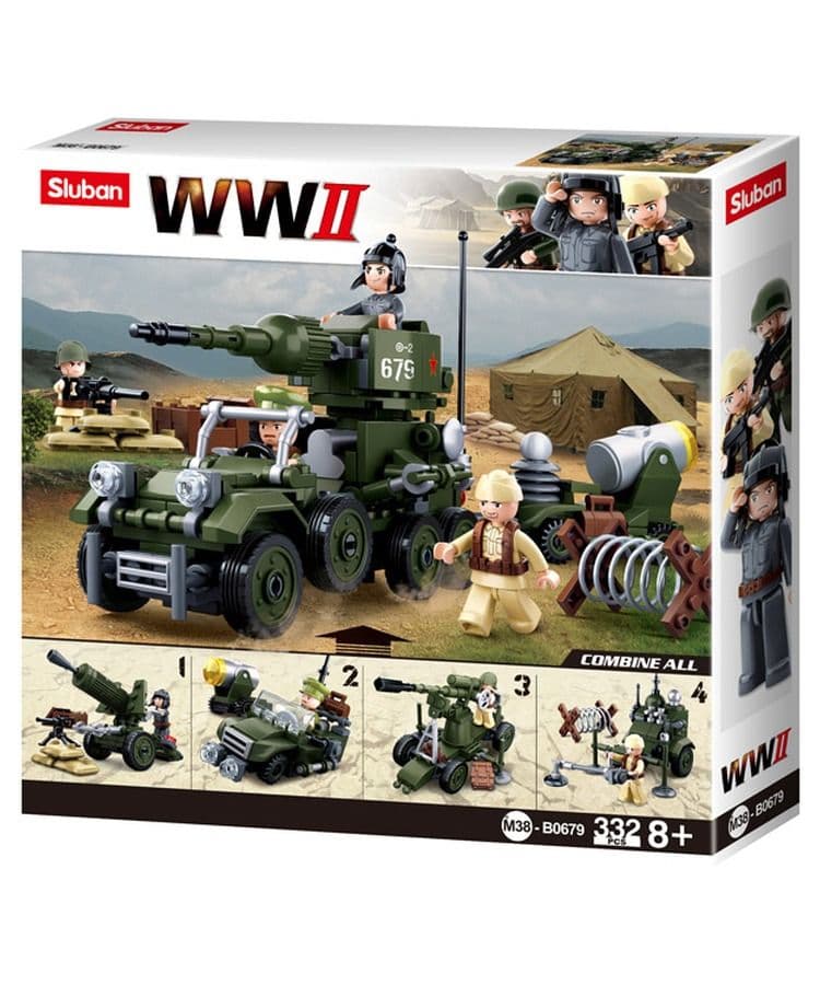 Kombat UK Sluban WWII 4 in 1 Building Block Set - B0679